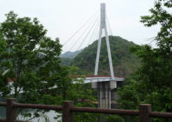 雨の中の八田原大橋